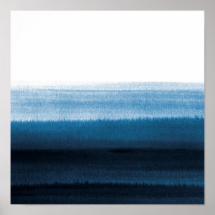 Poster Marinho Blue Watercolor