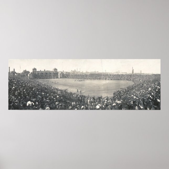 Poster Marinho Branco Negro do Exército de Futebol Vintag (Frente)