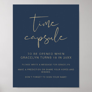 Poster MARINHO CAITLIN Chá de fraldas Azul Sinal da cápsu