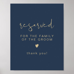 Poster MARINHO CAITLIN e Dourado Reservado para Família d