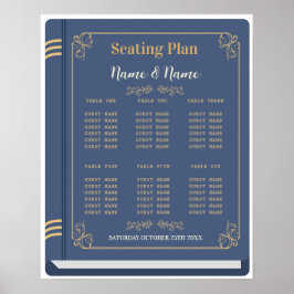 Poster Marinho da Biblioteca de Autores de Casamento de M