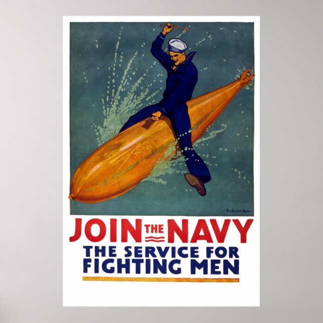Poster MARINHO dos EUA - O Marinheiro da Guerra Mu (Frente)