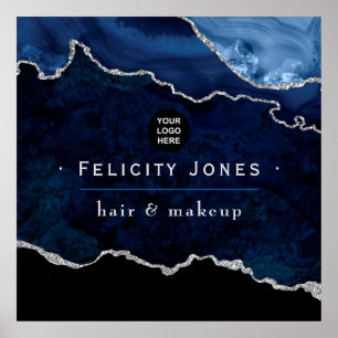 Poster Marinho e placa de Precioso de velocidade prata