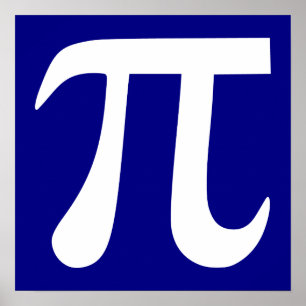 Poster Marinho e símbolo branco do Pi