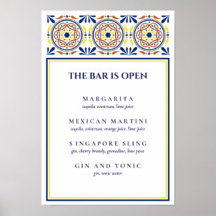 Poster Marinho Espanhol Assinatura Azulejo Amarelo Cockta