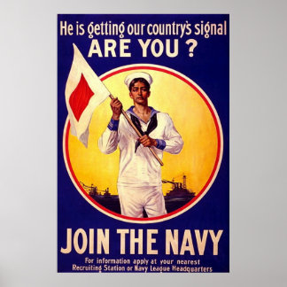 Pôster Marinho nos EUA - WW1