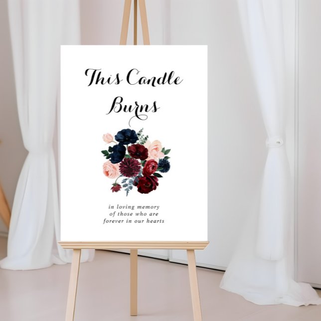 Poster Marinho Rosa Brilhante Floral Esta Vela Queima Sin (Criador carregado)