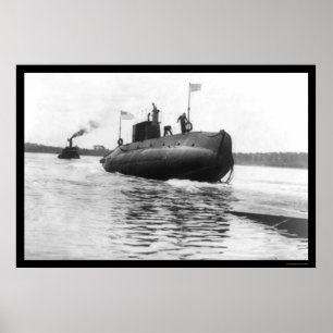 Poster Marinho submarino 1909 do lançamento