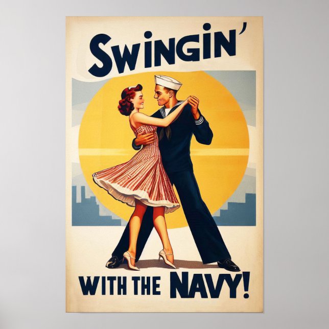 Poster Marinho Swing Dance Night Delight (Frente)