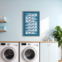 Marinho Vintage Clothes Pins Graphic Laundry Room