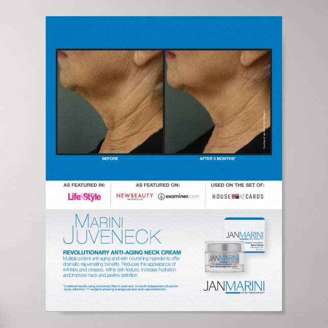 Pôster Marini Juveneck Resultados 8x10" (Frente)