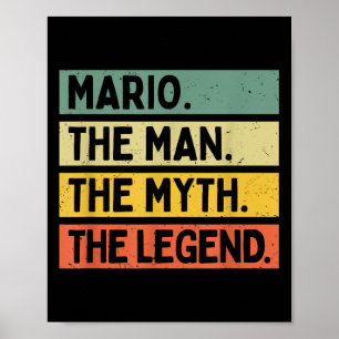 Poster Mario O Homem O Mito A Lenda Engraçado Personaliza