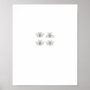 Poster Mariposas Cottagecore Clássicas