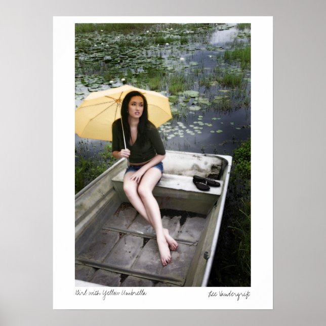 Pôster Maris-7069, garota com guarda-chuva amarelo, Lee V (Frente)