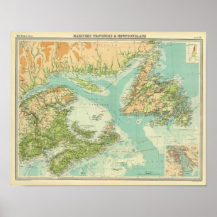 Pôster Maritime Provinces & Newfoundland
