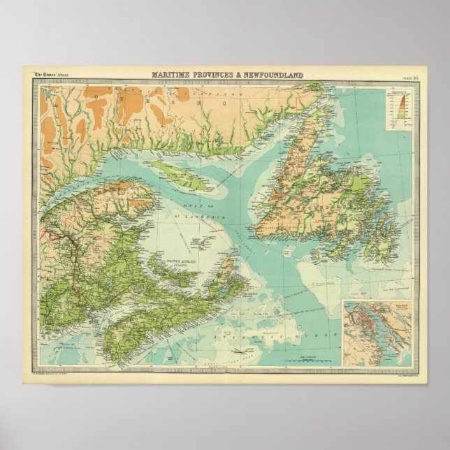Pôster Maritime Provinces & Newfoundland (Frente)