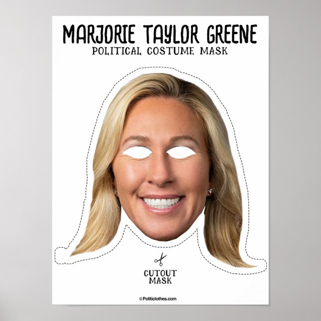 Poster Marjorie Taylor Greene Costume Mask (Frente)