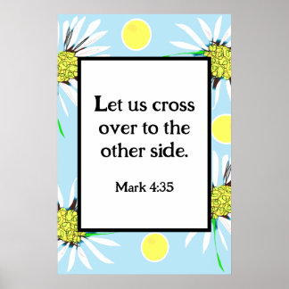 Poster Mark 4:35 Torres Negros - Amarelo Azul Pastel