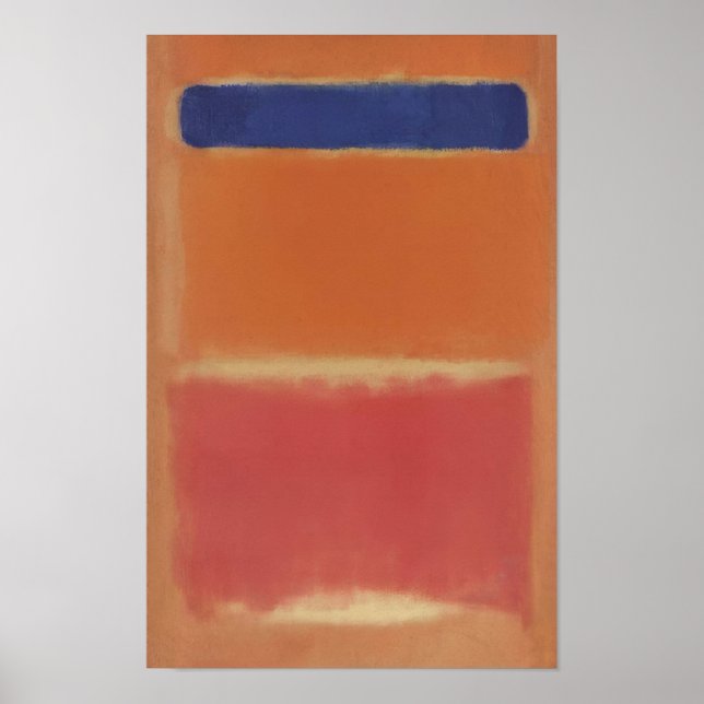 Poster Mark Rothko - Azul Sobre Vermelho - 1953 (Frente)