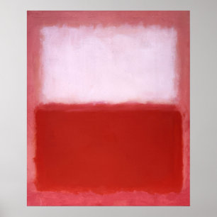 Poster Mark Rothko - Branco Sobre Vermelho - 1957