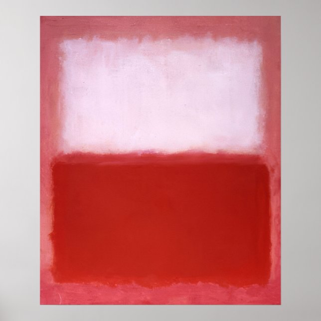 Poster Mark Rothko - Branco Sobre Vermelho - 1957 (Frente)