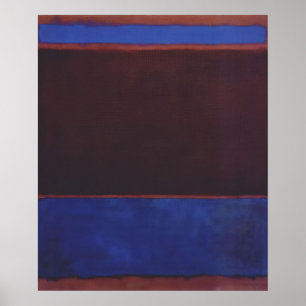 Poster Mark Rothko - Nº 3 (Azul Claro, Marrom, Azul Escur