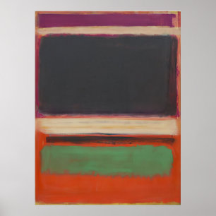 Poster Mark Rothko - No.3No.13 (Magenta, Preto, Verde sob