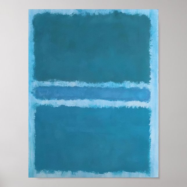 Poster Mark Rothko - Sem título (Azul Dividido pelo Azul) (Frente)