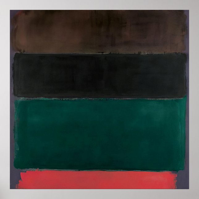 Poster Mark Rothko - Sem Título (Vermelho-Marrom, Preto,  (Frente)