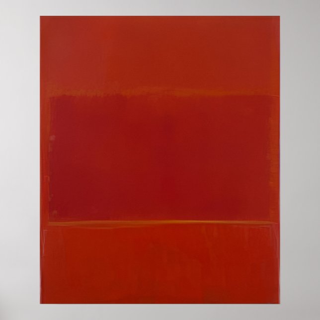 Poster Mark Rothko - Vermelho e Laranja - 1955 (Frente)