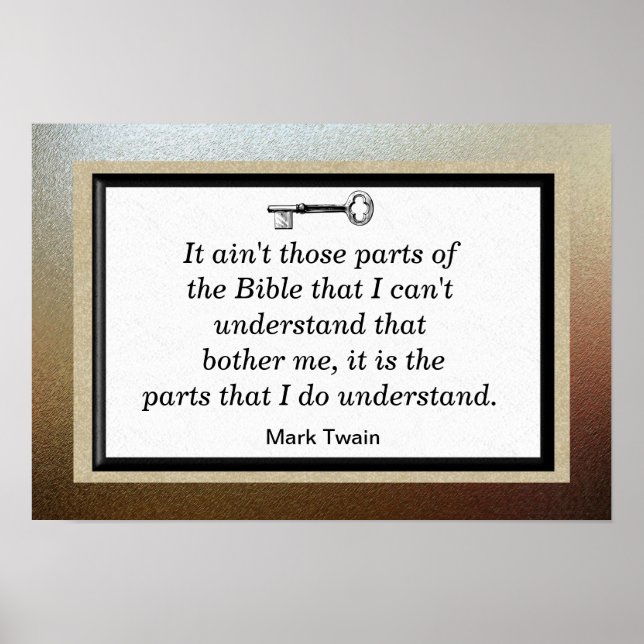 Pôster Mark Twain Aspas (Frente)