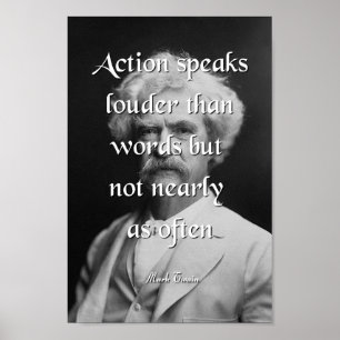 Poster Mark Twain Cote, Ação Fala