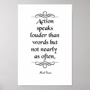 Poster Mark Twain Cote, Ação Fala