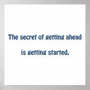 Poster Mark Twain Cote - O segredo de ir adiante é...