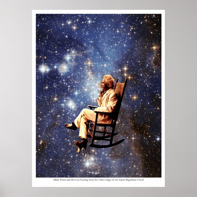 Poster Mark Twain e seu gato (Frente)