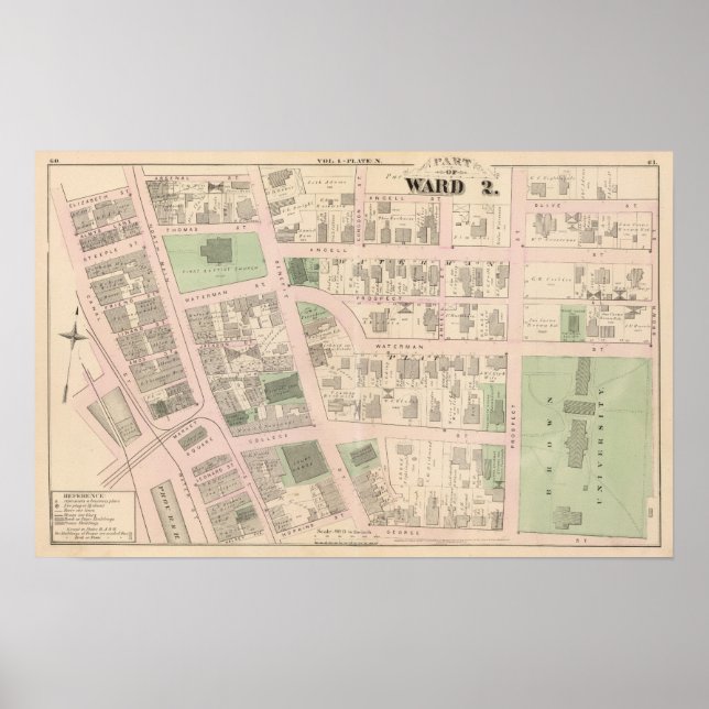 Poster Market Square Brown University Court House (Frente)