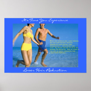 Poster Marketing do cabelo do laser, corredor do casal