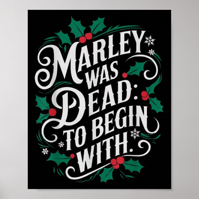 Poster Marley Was Dead_ To Begin With Funny Novelty Chris (Frente)