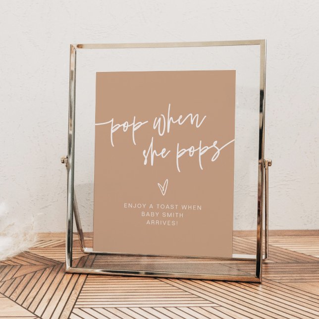 Poster MARLO Boho Beige e Cream Pop quando Pop Sinal (Criador carregado)