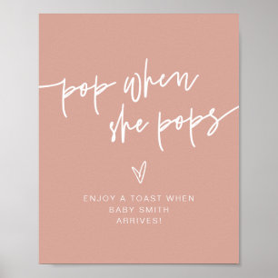 Poster MARLO Boho Blush e Beige Pop quando ela Pop assina