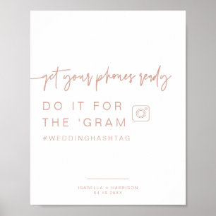 Poster MarLO Boho Blush Instagram Hashtag Sinal de Casame
