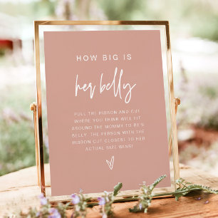 Poster MARLO Boho Blush Rosa Quão Grande Está a Sua Barri