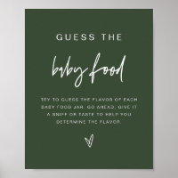 MARLO Boho Forest Green Guess the Baby Food Game 