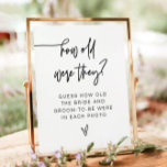 Poster MARLO Bold Modern Quantos Anos Tinham Sinal<br><div class="desc">Este modelo de jogos de chá de panela apresenta uma fonte moderna escrita à mão e um design minimalista. Use esta modelo para editar as fontes, a cor da fonte e a cor do plano de fundo para atender às suas necessidades de eventos. Seu design é o sinal perfeito para...</div>