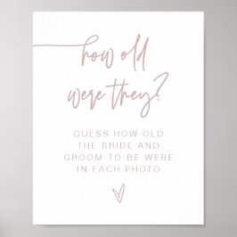 Poster MARLO Dusty Rosa Modern Quantos Anos Tinham Sinal