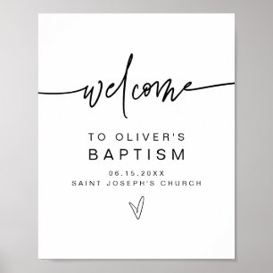 Poster Marlo Modern Bold Contemporâneo Batismo Bem-vindo