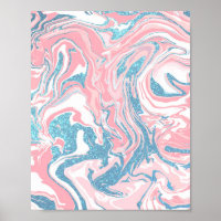 Mármaco Azul Cor-de-Rosa Branco Moderno