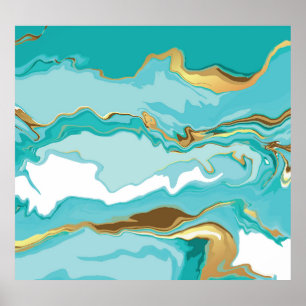 Poster Mármaco, ouro: fundo de abstrato.