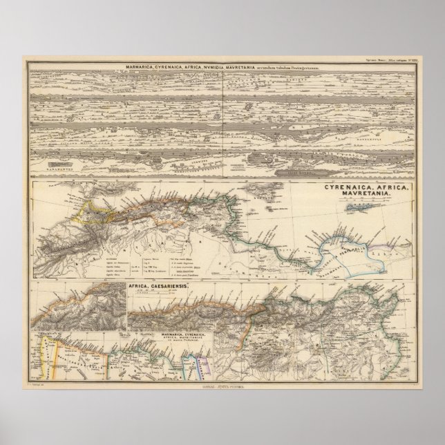 Pôster Marmarica, Cyrenaica, África, Numidia (Frente)