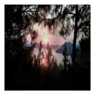 Pôster Marmaris Sunset Enquadrada Pela Arte Paisagista De